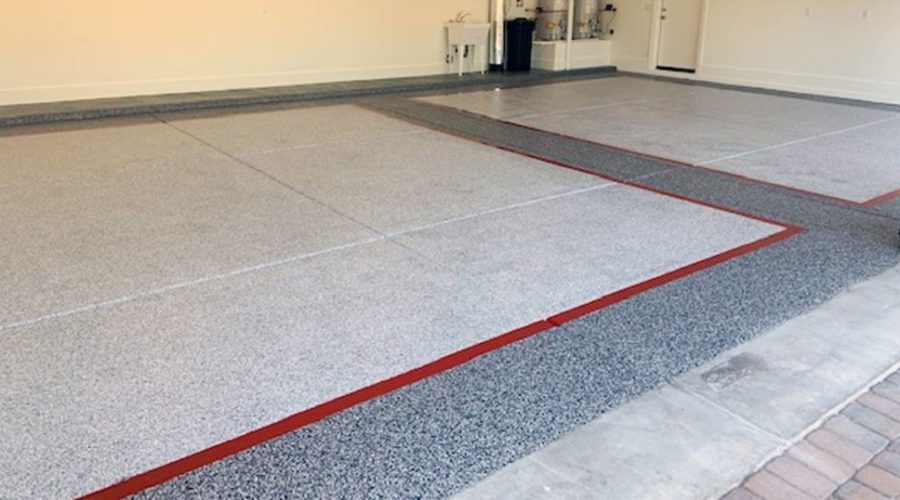 multi color epoxy garage floor