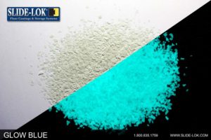 glow blue flooring chips logo