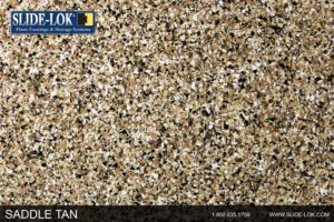 saddle tan flooring chips logo