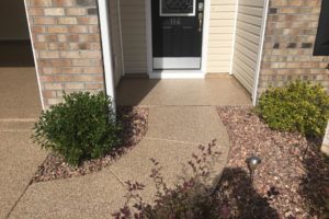 walkway after polyaspartic coating